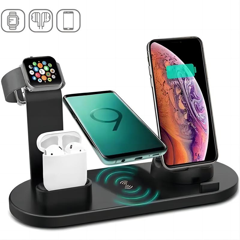 6 In 1 15W Fast Charger Stand Dock Earphone Watch Mobile Phone for All Enabled Phones stand charging station